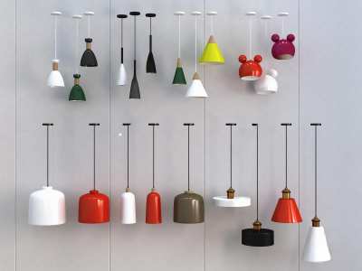 现代小吊灯3D模型下载